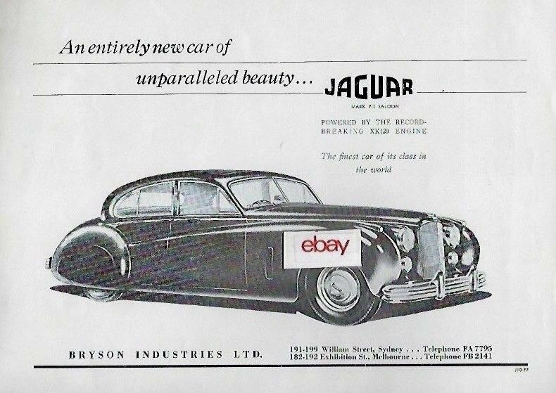 Jaguar Entirely New Car Unparalleled Beauty The Finest Car In It's Class 1951 Ad