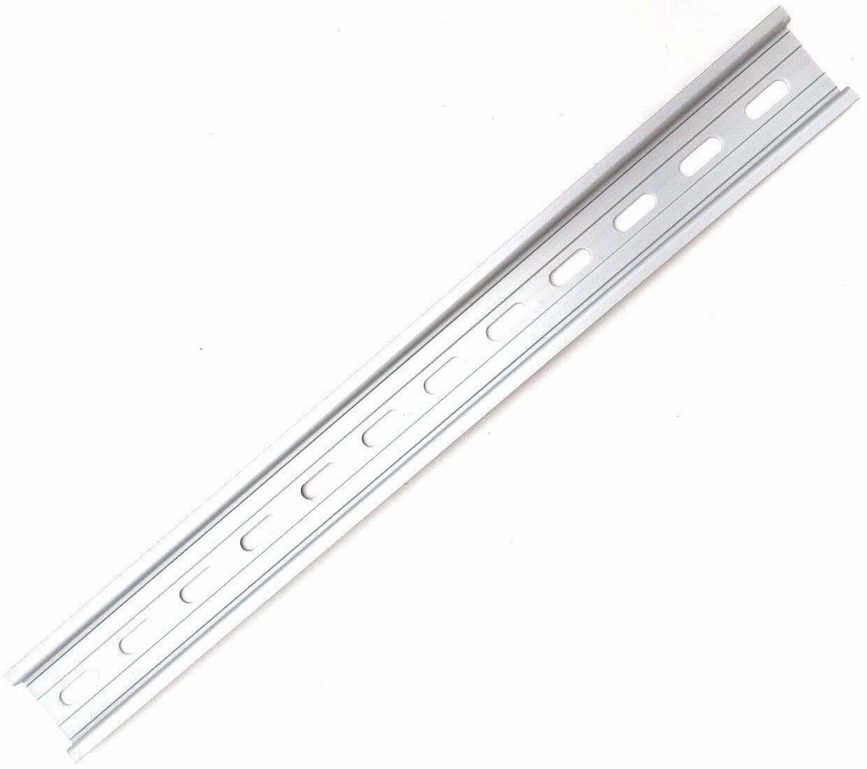 1 Piece Din Rail Slotted Aluminum Rohs 12" Inches Long 35mm 7.5mm T&g