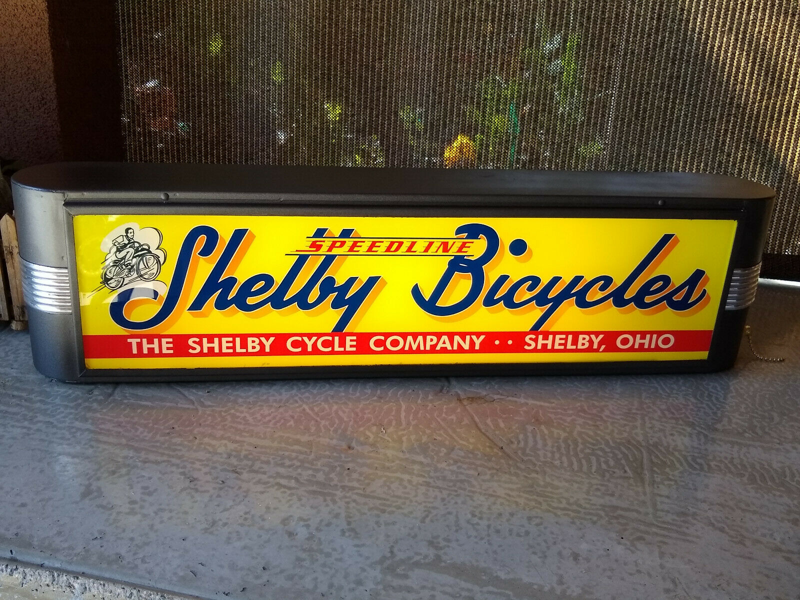 Shelby Bicycle Art Deco Lighted Sign