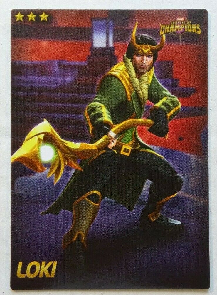 Loki Non-common Marvel Contest Of Champions Dave & Busters Comic Card 44/75