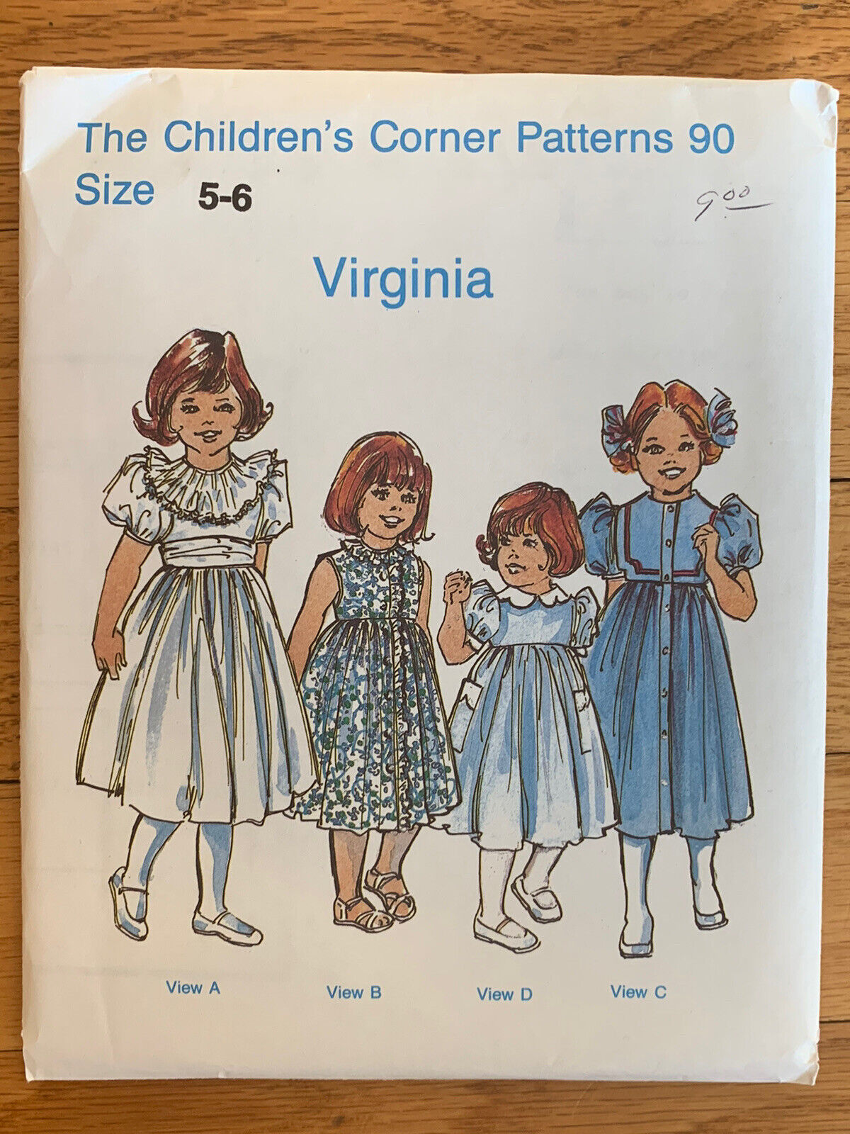 The Children’s Corner Sewing Dress Pattern Virginia Sizes 5-6 Uncut Out Of Print