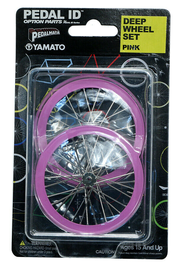 Pedalmafia Pedal Id 1:9 Scale Track Bicycle Deep Wheel Set Pink Nos Yamato