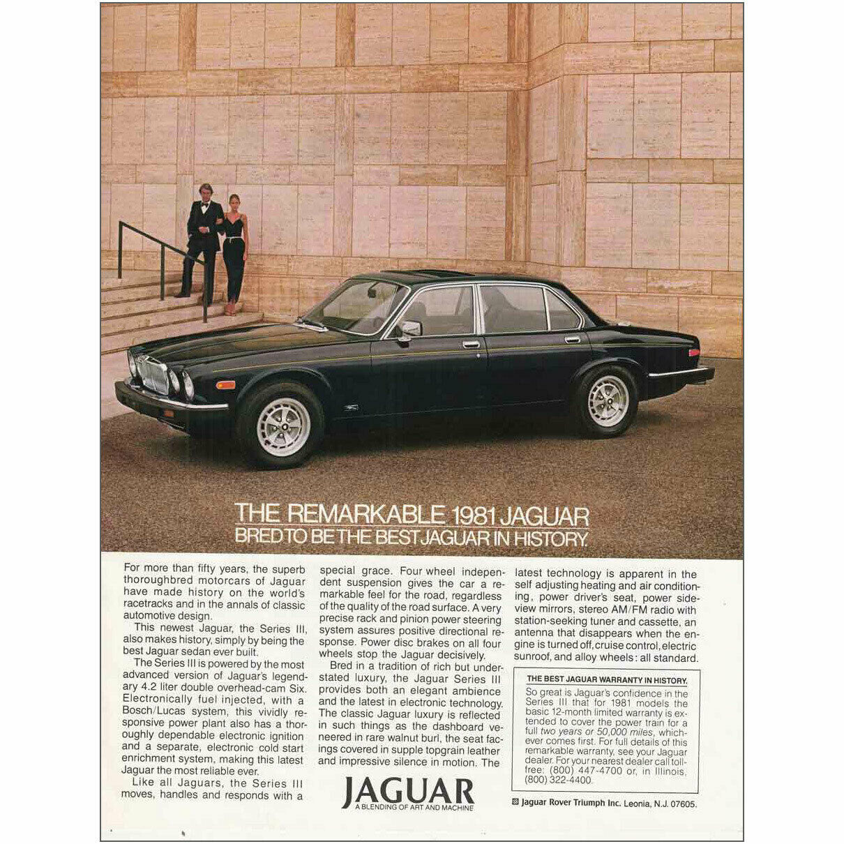 1981 Jaguar: Best Jaguar In History Vintage Print Ad