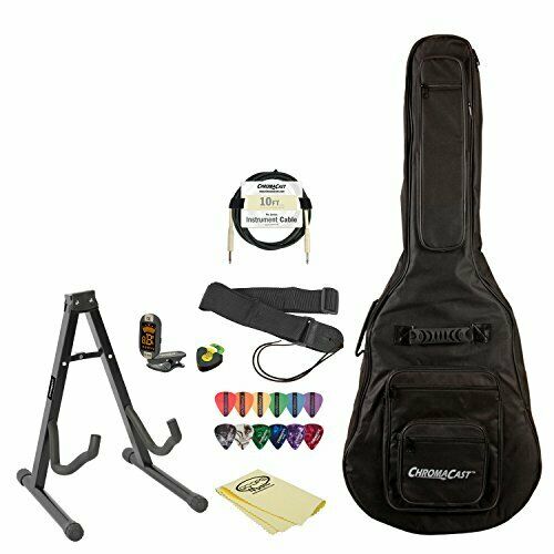 Acoustic-electric Guitar Accessory Pack With Gig Bag Stand Strap Cable Guitar...
