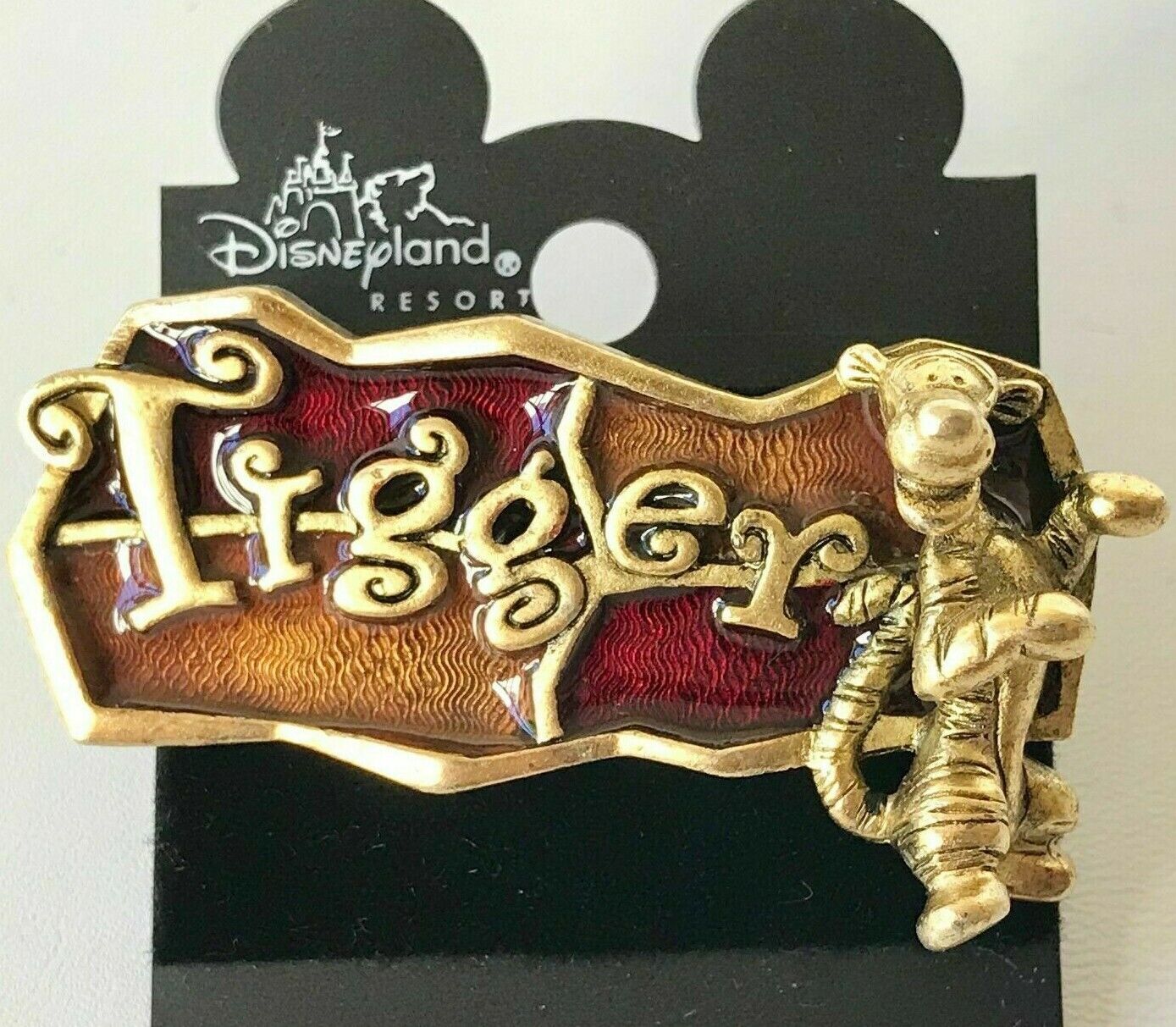 Vintage Disney Tigger Pin Brooch Winnie The Pooh Gold Plated Disneyana Signed
