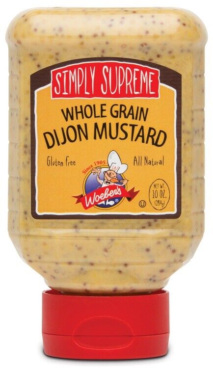 Woeber's Simply Supreme Whole Grain Dijon Mustard 10oz, Case/pack Of 6
