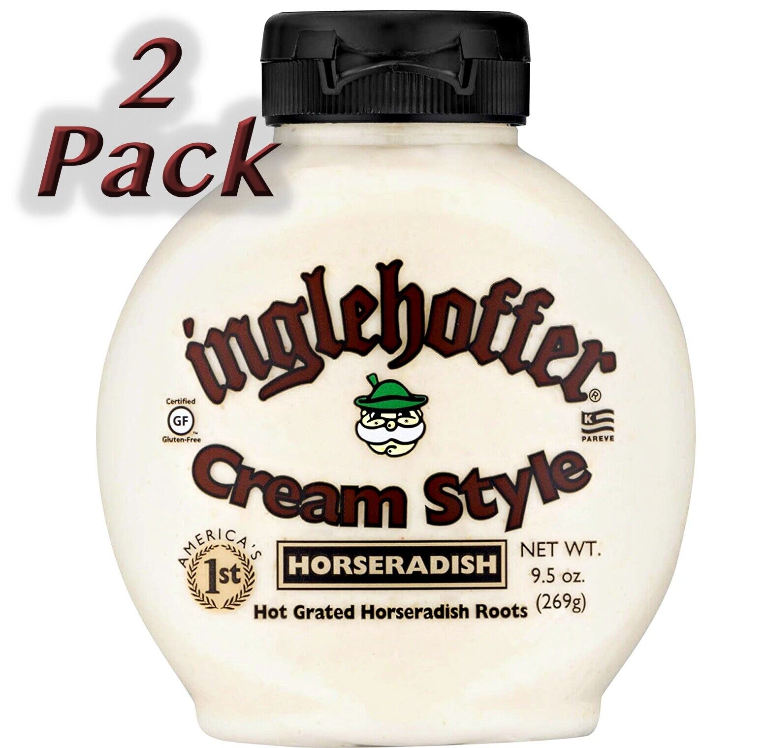 2 Inglehoffer Horseradish Squeeze Cream Style 9.5oz~ New ~2 Pack