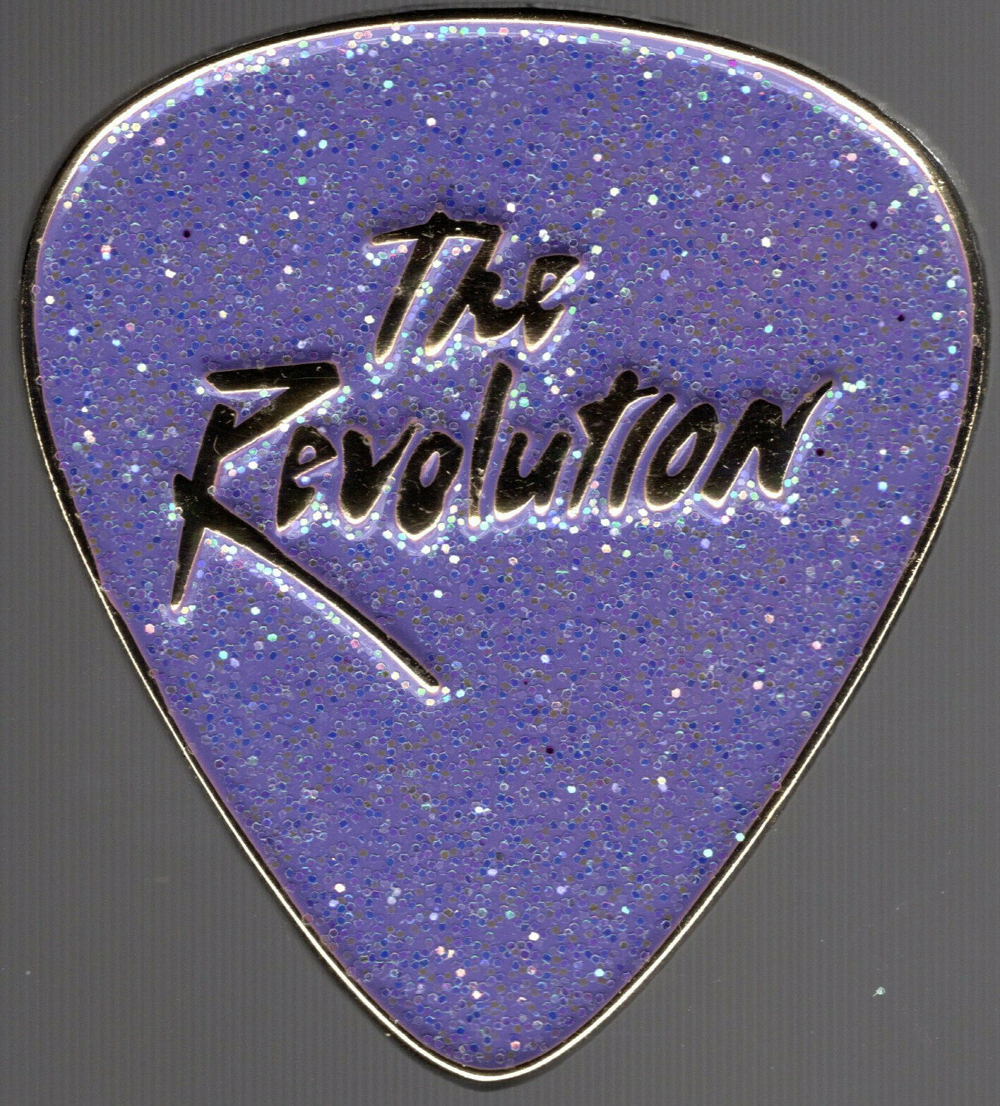 Prince And The Revolution Guitar Pick Glitter Two Post Lapel Pin